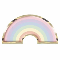 8 Assiettes Arc En Ciel Pastel 28Cm
