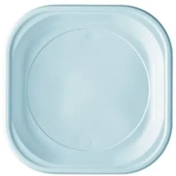 20 Assiettes Carr S Blanches R Utilisables 20X20Cm