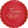8 Assiettes Carton Rouge Joyeux No L
