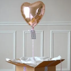5 Ballons Gonflables Nacr S Coeur Rose Gold 28Cm