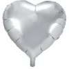 5 Ballons Gonflables Nacr S Coeur Argent 28Cm