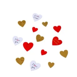 100 Confettis De Table Coeur Je T'Aime