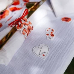 100 Confettis De Table Coquelicot