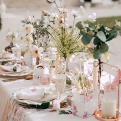 100 Confettis De Table Dahlia Blanc Et Pastel