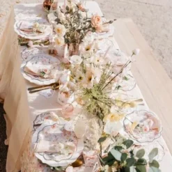 100 Confettis De Table Dahlia Blanc Et Pastel