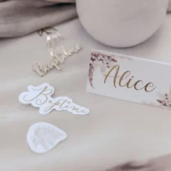 100 Confettis De Table Pampa Fleur De Coton