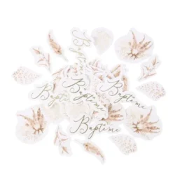 100 Confettis De Table Pampa Fleur De Coton