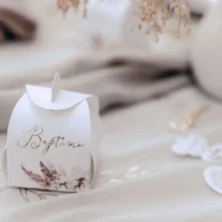 10 Contenants Dragees Bapt Me Pampas Fleurs De Coton