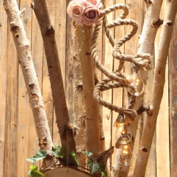 3 Cordes En Jute Flexible Avec Ampoule Led