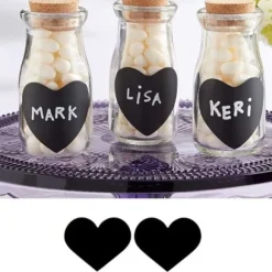 24 Etiquettes Ardoises Adh Sives Coeur