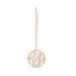 10 Etiquettes Theme Dahlia Blanches Et Pastel