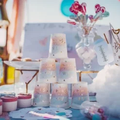8 Gobelets En Carton Gender Reveal