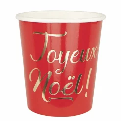 8 Gobelets En Carton Joyeux Noel 20Cl