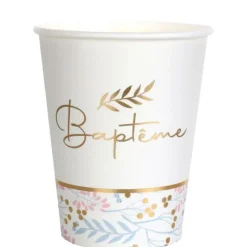 10 Gobelets En Carton Sur Le Theme Bapt Me Luxe