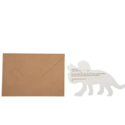 4 Invitations Dinosaure Avec Enveloppe