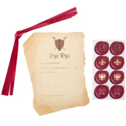 8 Invitations Theme Chevalier