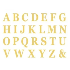 48 Lettres Adh Sives Or En Carton