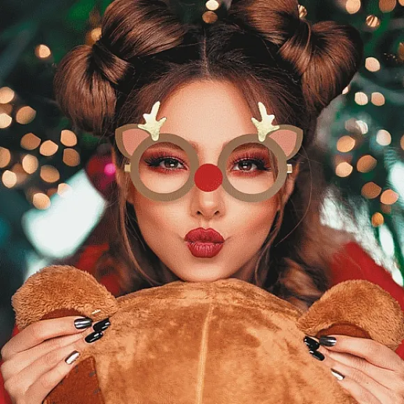 8 Lunettes Décoratives De Noel Porter