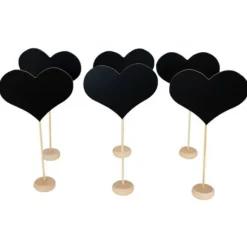 6 Marque Table Ardoise En Forme De Coeur