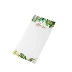 10 Menus Tropical Ivoire Avec Dorure