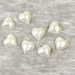 20 Mini Coeurs Effet Nacr Ivoire Pour D Co De Table