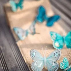 10 Papillons Mariage Degrad S Bleu
