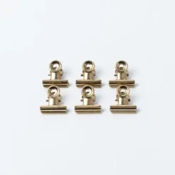 6 Pinces Clip M Tal Or 2Cm