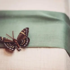 6 Pinces Papillons Chocolat Et Rose