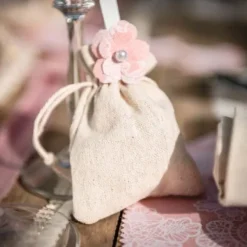 5 Pochons En Lin Pas Cher