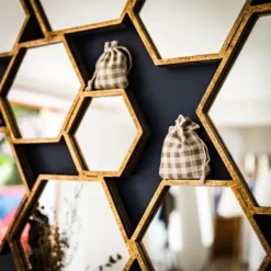 5 Pochons En Lin Vichy Ivoire