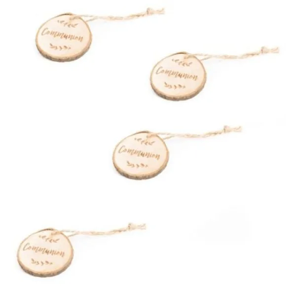 4 Rondins De Bois Marque Place Communion