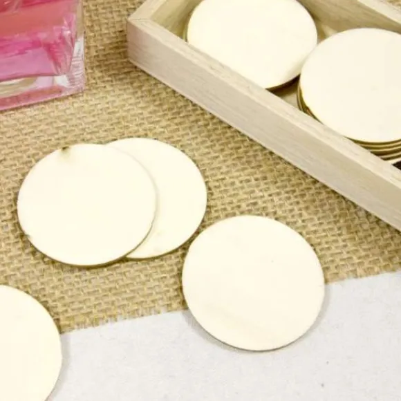 36 Ronds En Bois Marque Place Pour Cadre Livre D'Or