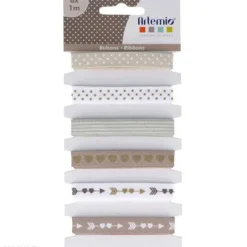 6 Rubans Imprim S Fl Ches Et Coeurs