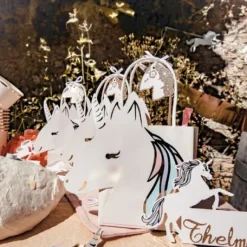 4 Sacs Cadeaux Licorne Pastel