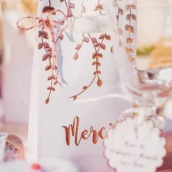 6 Sacs Cadeaux Vegetal Rose Gold