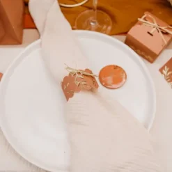 4 Serviettes De Table En Gaze De Coton Ivoire