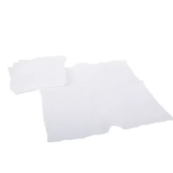 4 Serviettes De Table En Gaze De Coton Blanc