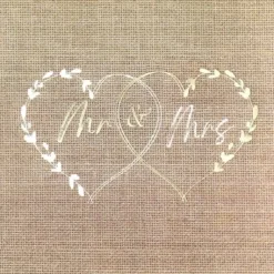 20 Serviettes En Papier Mariage Naturel 33 Cm X 33 Cm