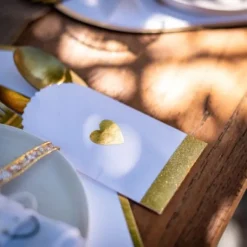 64 Stickers Petits Coeurs Or