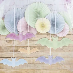 5 Suspensions Chauves Souris Halloween Pastel