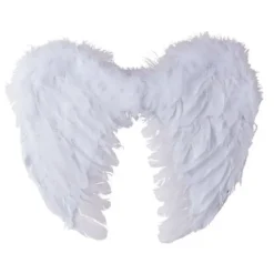 Ailes D'Anges En Plumes Blanc 40 X 32 Cm