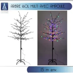 Arbre De Noel Lumineux 160 Led Multicolore