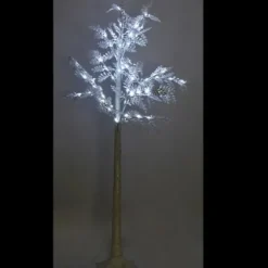 Arbre De Noel Lumineux Paillet Blanc 72 Led