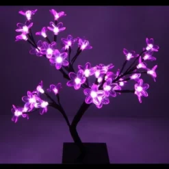 Arbre Lumineux De Noel Extérieur Rose 48Led