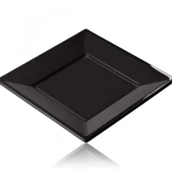Assiette Carr E Noir R Utilisable 18 Cm X 12 Pi Ces