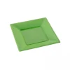 Assiette Carr E Plastique R Utilisable 18Cm Vert Anis X12