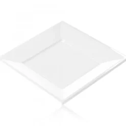 Assiette Carr E Plastique Blanche 18 Cm X 12 Pi Ces