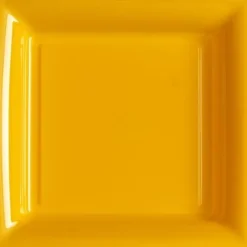 Assiette Carr E Plastique Orange Mandarine R Utilisable 23Cm X12