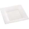 Assiette Carr E Plastique Blanche R Utilisable 23Cm X12