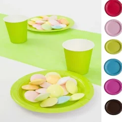 Assiette De Noel En Carton Couleur 23Cm Cm X 10 Pi Ces